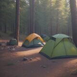 【ガス缶】キャンプでの保管方法 | 安全に管理するポイント をイメージした 広角の風景 の写真