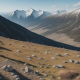 【登山】稜線の歩き方 | 安全に歩くためのポイントと注意点 をイメージした 広角の風景、山、稜線 の写真