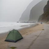 【海釣り】視界が悪くなった時の判断 | 安全な撤収タイミング をイメージした 広角の風景 の写真