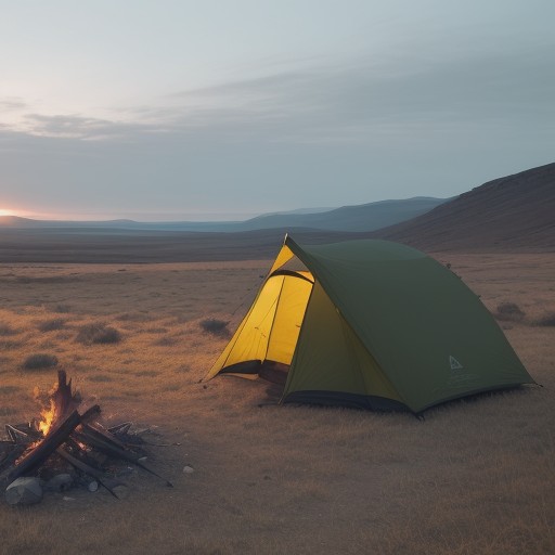 【焚き火】火の粉からテントを守る方法 | おすすめの対策グッズとコツ をイメージした 広角の風景 の写真