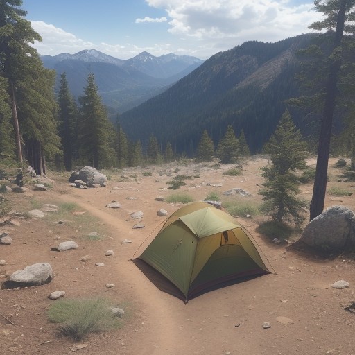 【脱水症状】登山の途中で起きた体調不良 | 水分補給と回復への手順 をイメージした 広角の風景、ハイキング の写真