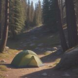 【熊鈴】登山の安全を守る音 | 遭遇を防ぐための使い方と効果 をイメージした 広角の風景、ハイキング の写真