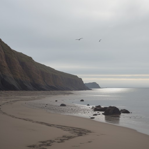 【潮位】の変化とタイミング | 岩場での釣りにおける危険な状況 をイメージした 広角の風景 の写真