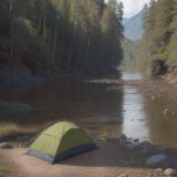 【川の増水】前兆を見分けるポイント | 安全な釣りを楽しむための注意点 をイメージした 広角の風景、川 の写真