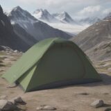 【登山用テント】結露を防ぐ対策 | 朝の乾燥方法とコツ をイメージした 広角の風景、山 の写真