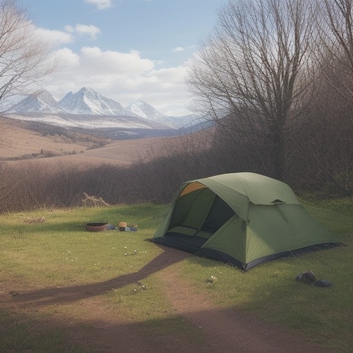 【山菜】春に採りたいおすすめの種類 | 採取場所の選び方 をイメージした 広角の風景、春 の写真