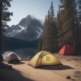 【キャンプ】火の粉から服を守る方法 | おすすめの素材と選び方 をイメージした 広角の風景 の写真