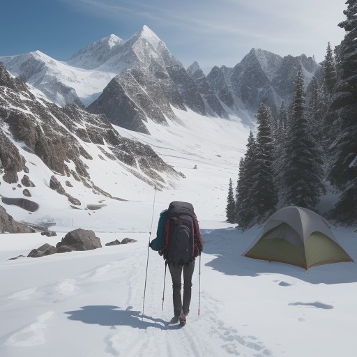 【登山ストック】正しい持ち方と歩き方 | 下山時の足への負担を減らすコツ をイメージした 広角の風景 の写真