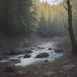 【川での骨折】現場でやるべき応急処置 | 救助を待つまでの手順 をイメージした 広角の風景、川 の写真