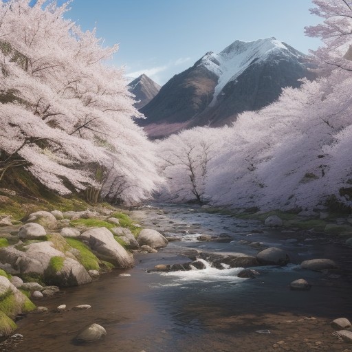 【サクラマス】渓流での釣り仕掛け | 準備から使い方まで解説 をイメージした 広角の風景、山 の写真