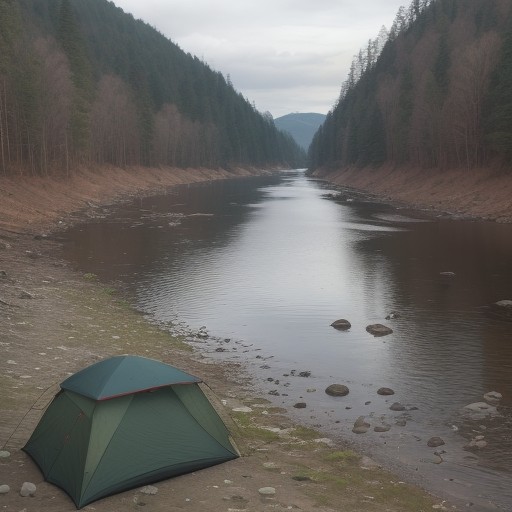 【川の増水】危険なサインの見分け方 | 安全に釣りをするための判断基準 をイメージした 広角の風景、川 の写真