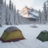 【低温症対策】冬山の装備と準備 | 体温を維持する方法 をイメージした 広角の風景、山、冬 の写真