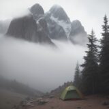 【登山】霧の中での視界回復 | 待機タイミングと判断基準 をイメージした 広角の風景、山 の写真