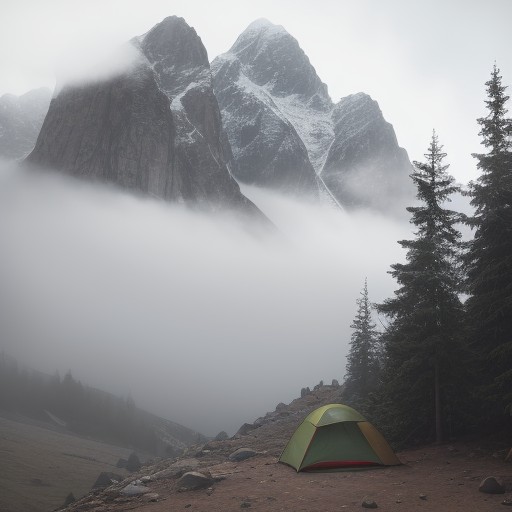 【登山】霧の中での視界回復 | 待機タイミングと判断基準 をイメージした 広角の風景、山 の写真