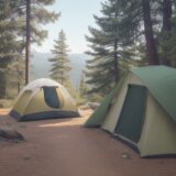 【キャンプ】虫刺されへの対処法 | 外出先で使えるケア用品と手順 をイメージした 広角の風景 の写真