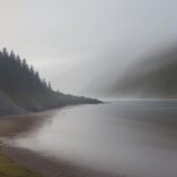 【海釣り】霧が晴れて視界が戻った瞬間の景色 | 釣行の記録 をイメージした 広角の風景 の写真