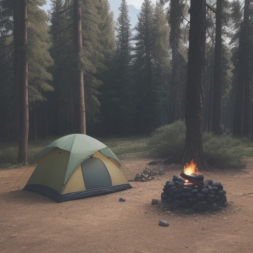 【キャンプ】炭の扱い方 | 初心者が知りたい火起こしの手順とコツ をイメージした 広角の風景 の写真