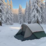 【冬キャンプ】寝袋の選び方 | 寒さを防ぐ服装の組み合わせ をイメージした 広角の風景、冬 の写真