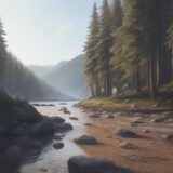 【川遊び】指の脱臼が起きたときの応急処置 | 正しい対処法と注意点 をイメージした 広角の風景、川 の写真