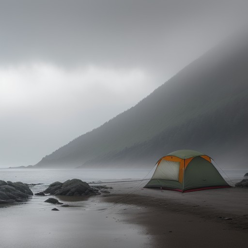 【海釣り】霧で視界が悪い時の対策 | 安全な釣行のための準備と注意点 をイメージした 広角の風景 の写真