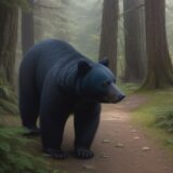 【ツキノワグマ】登山道での遭遇対策 | 安全な歩き方と回避方法 をイメージした 広角の風景、登山道、ハイキング の写真