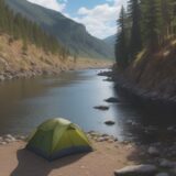 【川の生き物】見つけやすい魚の種類 | 観察ポイントと場所 をイメージした 広角の風景、川 の写真