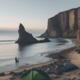 【キス釣り】サーフでの仕掛け選び | 釣果を出すコツとポイント をイメージした 広角の風景 の写真