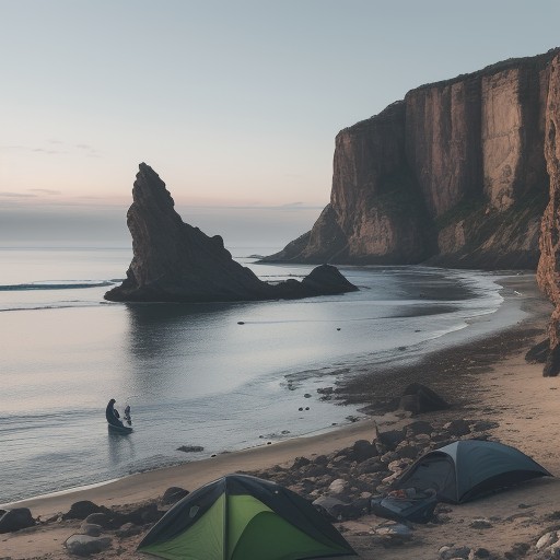 【キス釣り】サーフでの仕掛け選び | 釣果を出すコツとポイント をイメージした 広角の風景 の写真