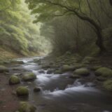 【ヤゴ】採取に最適な時期 | 川で見つけるポイントとコツ をイメージした 広角の風景、川 の写真