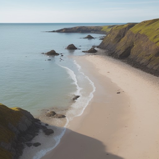 【潮の流れ】初心者が避けるべき場所 | 海での安全な釣り方 をイメージした 広角の風景 の写真