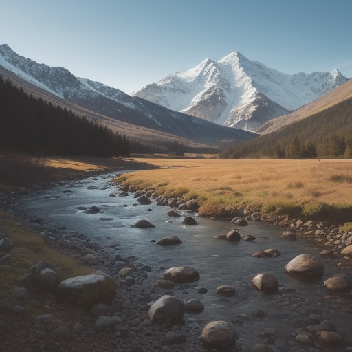 【渓流釣り】流れを読むコツ | ポイントの見極め方と釣り方 をイメージした 広角の風景、山 の写真