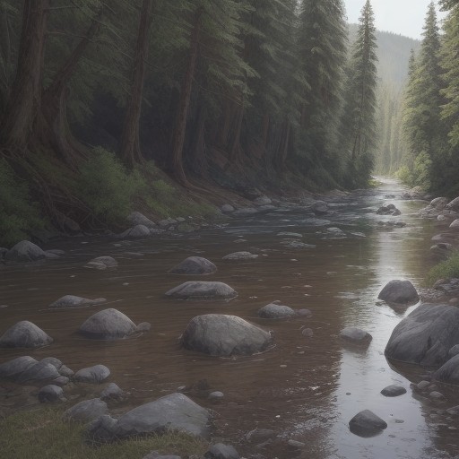 【増水】川の濁りと水位の変化 | 見極め方と判断基準 をイメージした 広角の風景、川 の写真