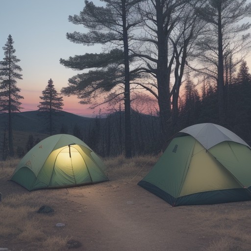 【火傷】キャンプでの応急処置 | 正しい対処法と持ち物リスト をイメージした 広角の風景 の写真