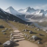 【登山ストック】正しい手入れの方法 | 長く使うためのメンテナンス手順 をイメージした 広角の風景 の写真