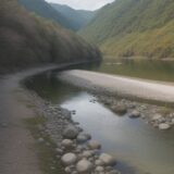 【オイカワ】初心者向けの釣り仕掛け | 川での基本的な釣り方 をイメージした 広角の風景、川 の写真