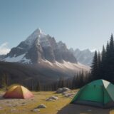 【山での虫刺され】正しい応急処置 | 持っておきたい対策グッズ をイメージした 広角の風景、山 の写真