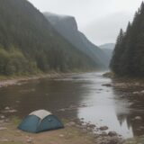 【川釣り】雨が水量に与える影響 | 釣果が変わるタイミングと判断基準 をイメージした 広角の風景、川 の写真