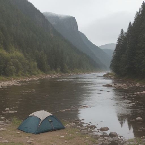 【川釣り】雨が水量に与える影響 | 釣果が変わるタイミングと判断基準 をイメージした 広角の風景、川 の写真
