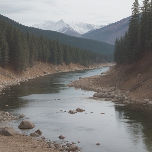 【川釣り】天候による体感温度の変化 | 服装選びのポイント をイメージした 広角の風景、川 の写真
