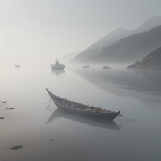 【海霧】釣り船での視界不良への対策 | 安全な航行ルートの選び方 をイメージした 広角の風景 の写真