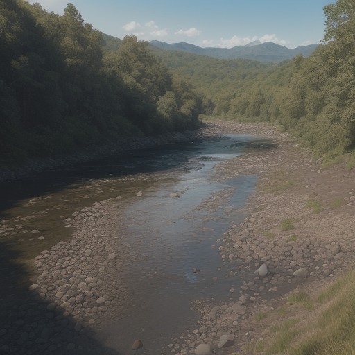 【川魚捕獲】おすすめの網 | 川で生き物を集める道具選び をイメージした 広角の風景、川 の写真