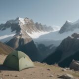 【登山】稜線の強い日差しへの備え | おすすめの装備と対策法 をイメージした 広角の風景、山、稜線 の写真