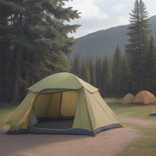 【ガス缶】キャンプでの爆発を防ぐ方法 | 正しい保管と扱い方 をイメージした 広角の風景 の写真