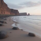 【潮の流れ】海での危険なサイン | 生き残るための判断基準 をイメージした 広角の風景 の写真