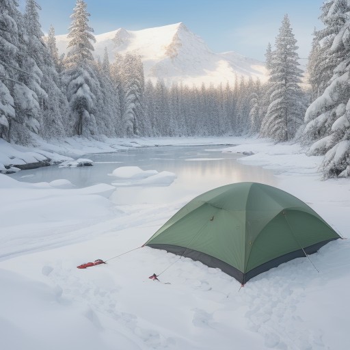 【ワカサギ釣り】氷上のポイント選び | 冬の湖で釣るコツと準備 をイメージした 広角の風景、冬、湖 の写真