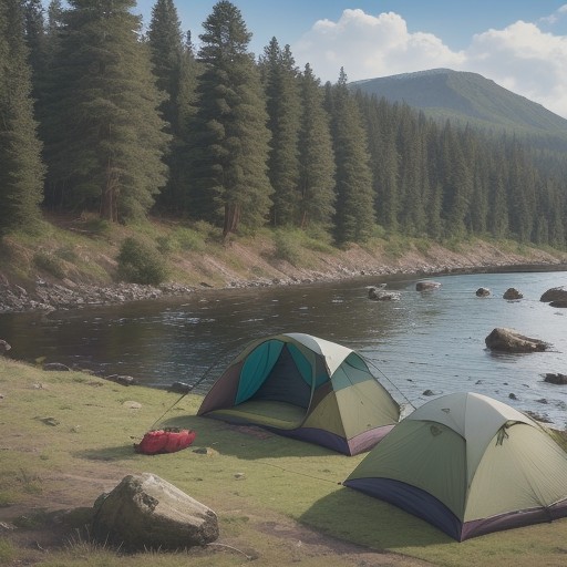 【川釣り】切り傷を防ぐ道具 | 怪我への備えと対策方法 をイメージした 広角の風景、川 の写真