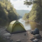 【川釣り】虫よけ対策の選び方 | 現場で使える最強アイテム をイメージした 広角の風景、川 の写真