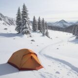 【残雪期登山】装備とルート選び | 安全に登るための注意点 をイメージした 広角の風景、雪景色 の写真