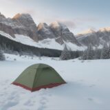 【登山】稜線の低温症リスク | 対策と装備の選び方 をイメージした 広角の風景、山、稜線 の写真