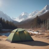 【キャンプ】初心者が揃えたい道具 | お得な買い時のタイミング をイメージした 広角の風景 の写真